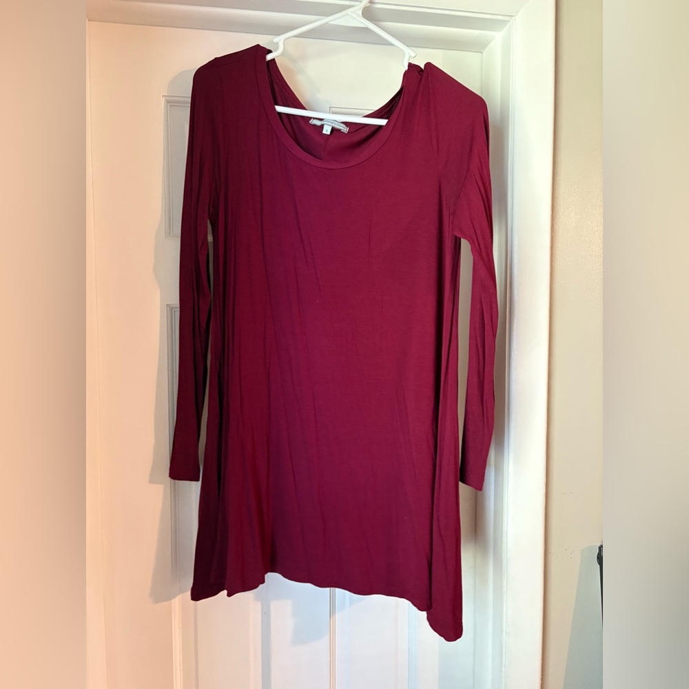 Elegant Maroon Long Sleeve Top